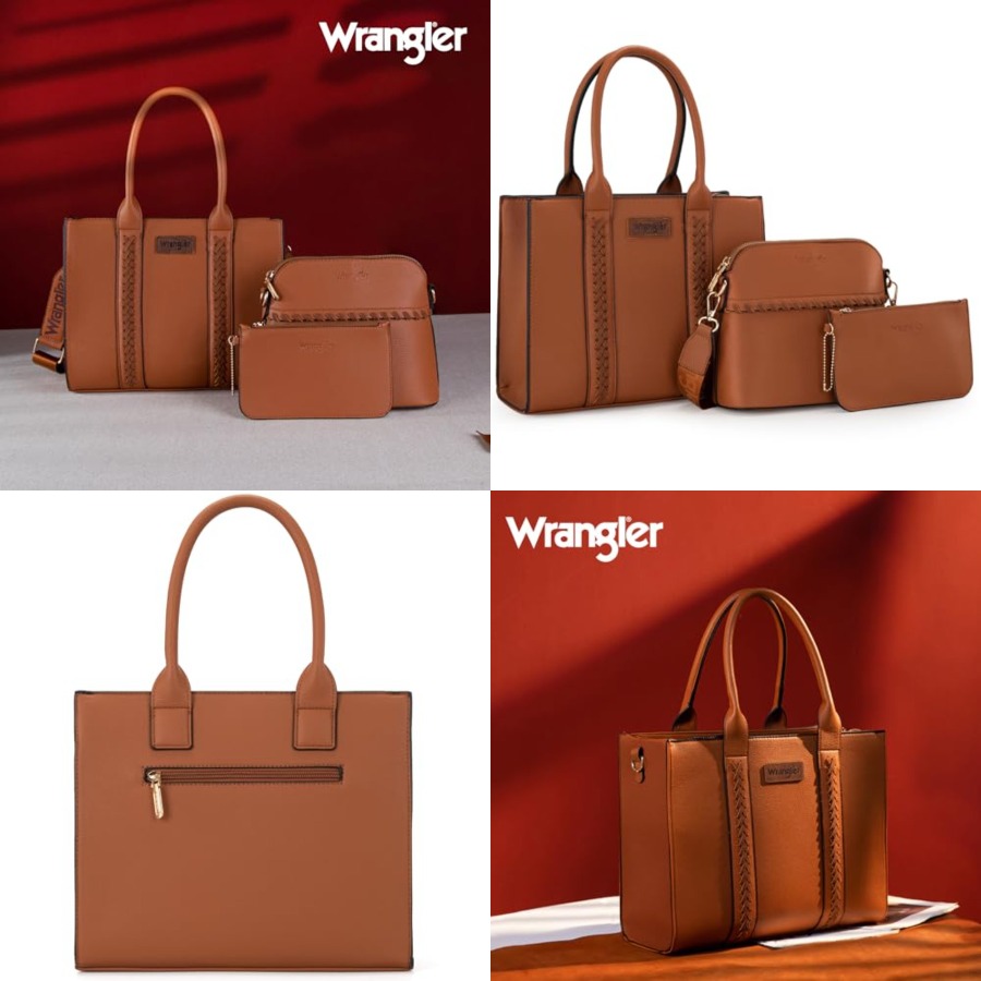Women'S Crossbody Bags - Wrangler 3Pcs Purses for Women Tote