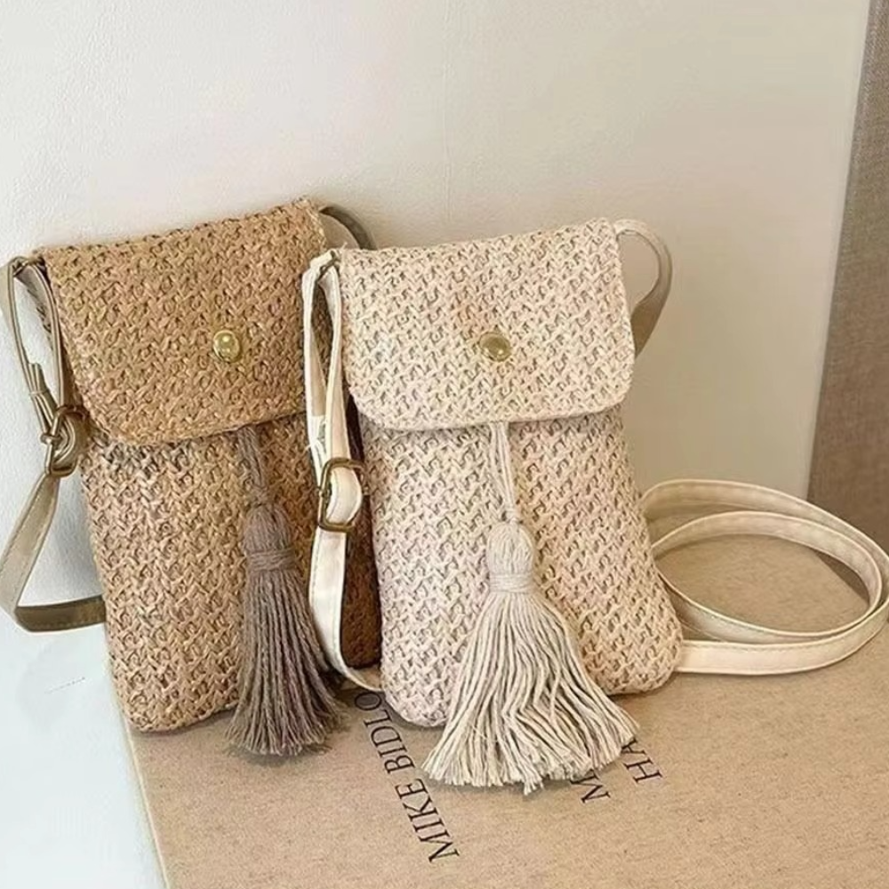 Woven Straw Bag - Portable Weaving Straw Woven Handbag Long
