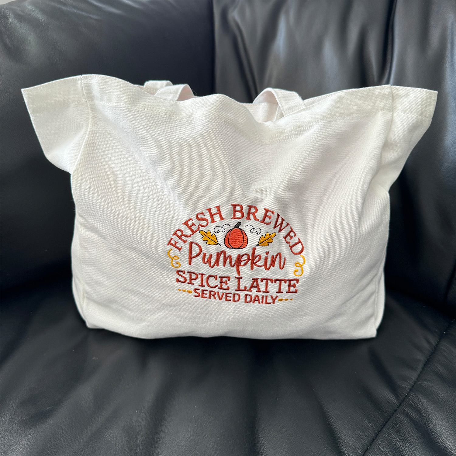 Women Bags Ck - Pumpkin Spiced Latte Embroidered White Women