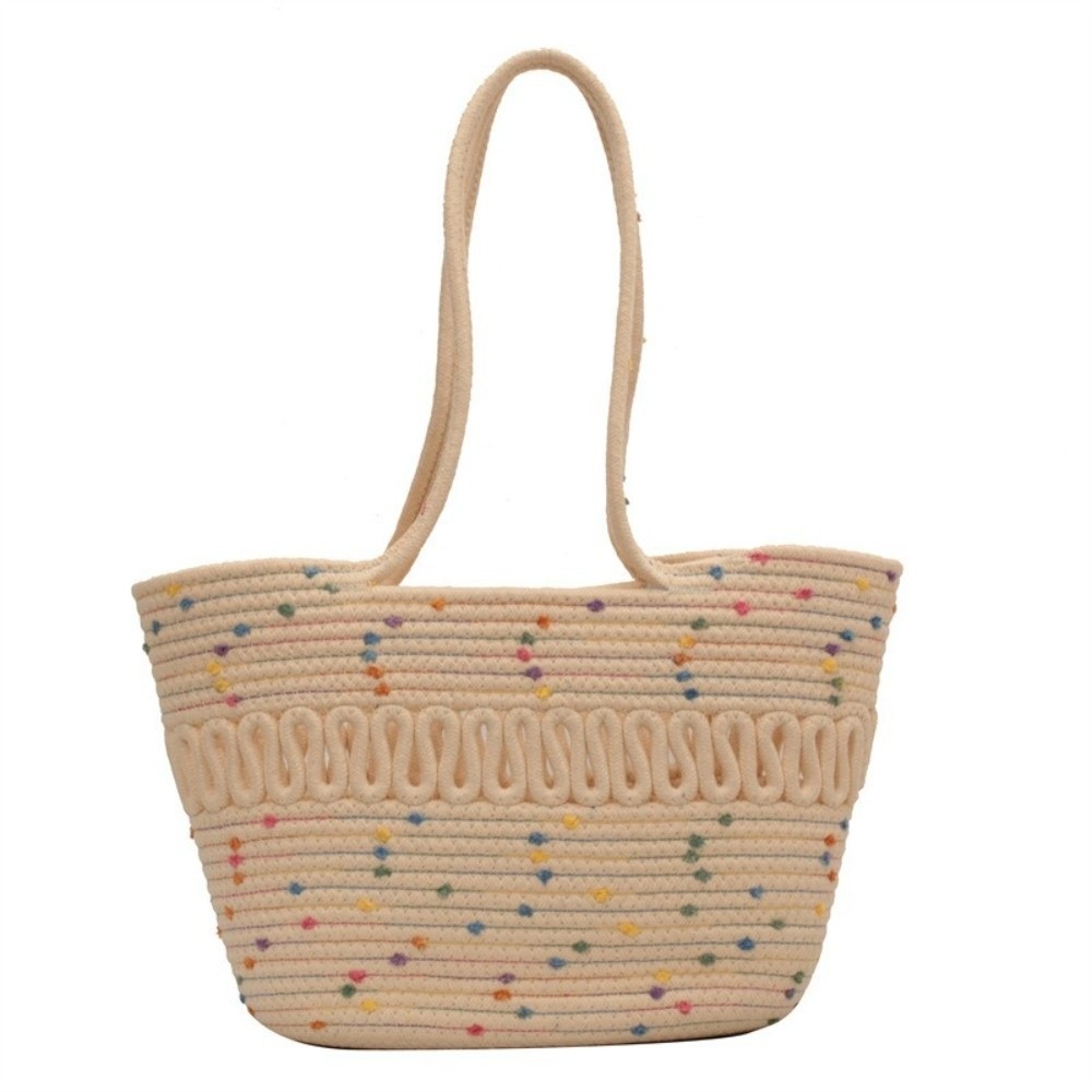 Woven Straw Bag - Shoulder Bag Nylon Woven Tote Bag
