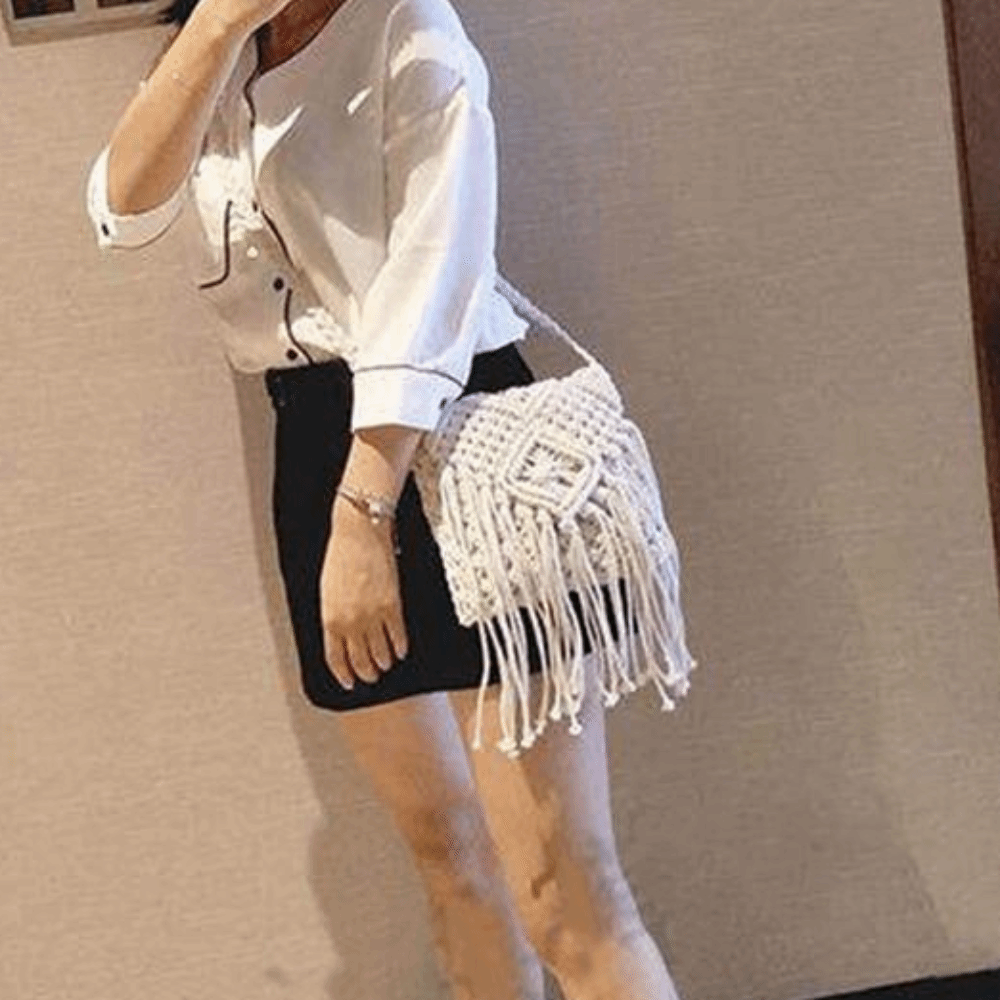 Woven Straw Bag - Fashion Ethnic Style Woven Straw Bag