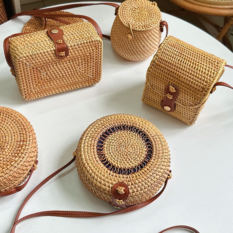 Women Bags Vietnam - Vietnam Style Rattan Weaving Bag Women