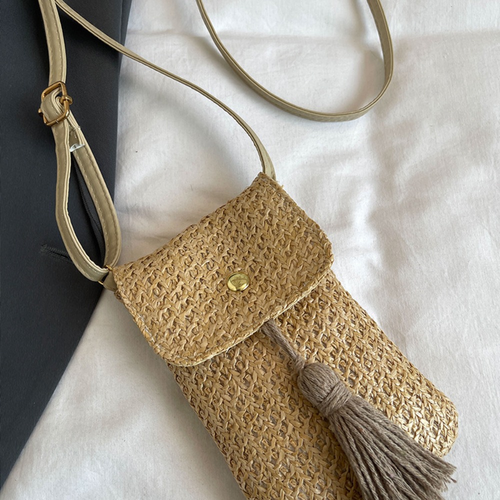 Woven Straw Bag - Fashion Weaving Straw Woven Handbag Long