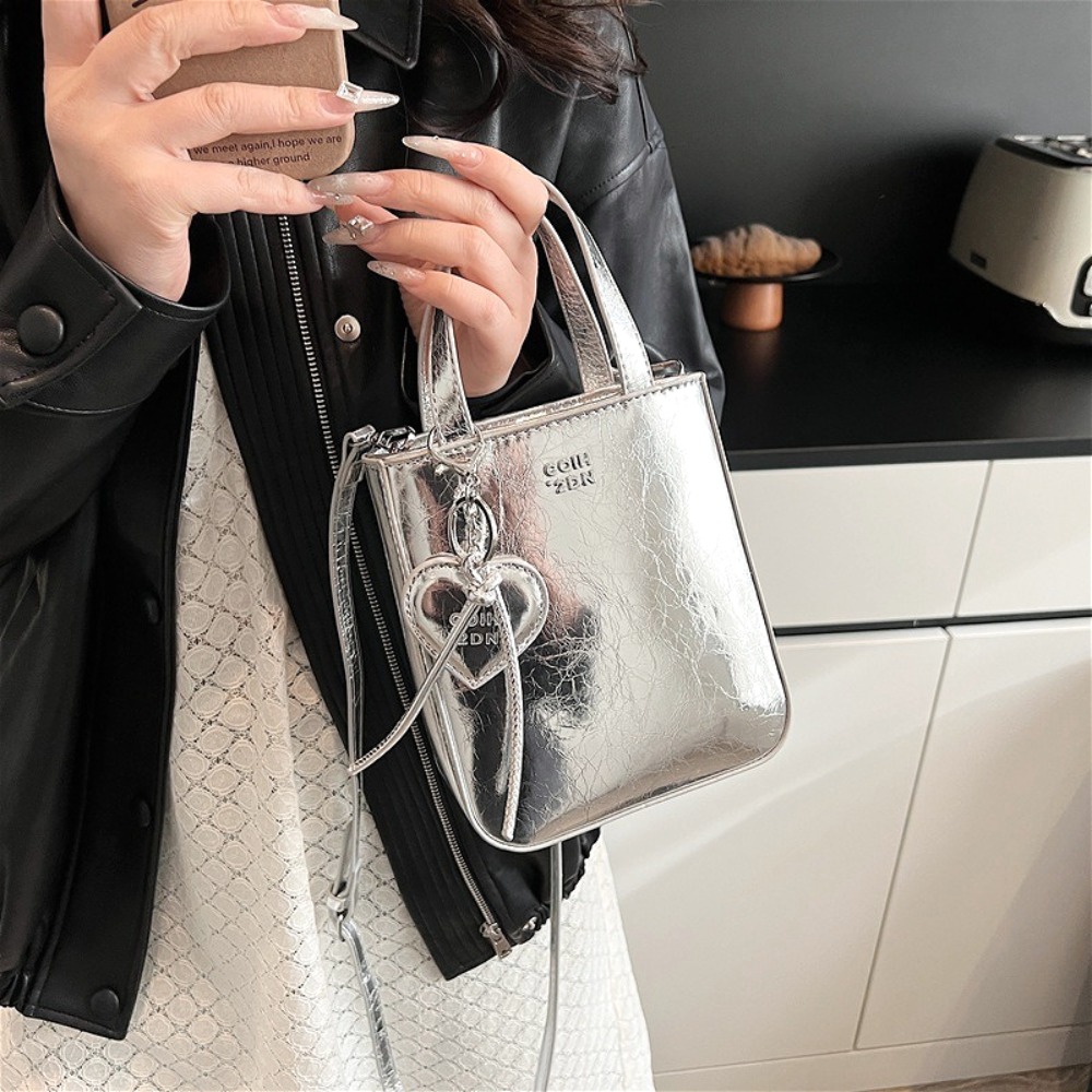 Women'S Vogue Bags - Korean Women Bag Silver Mini Small