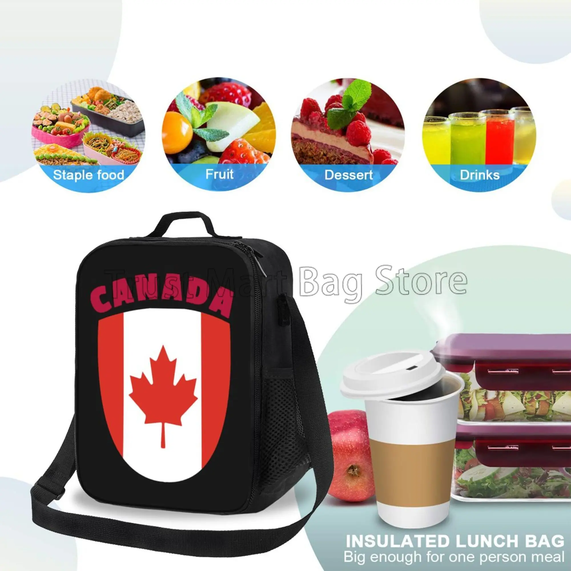 Canada Flag Print Lunch Bags f - Women Bags In Canada review and price