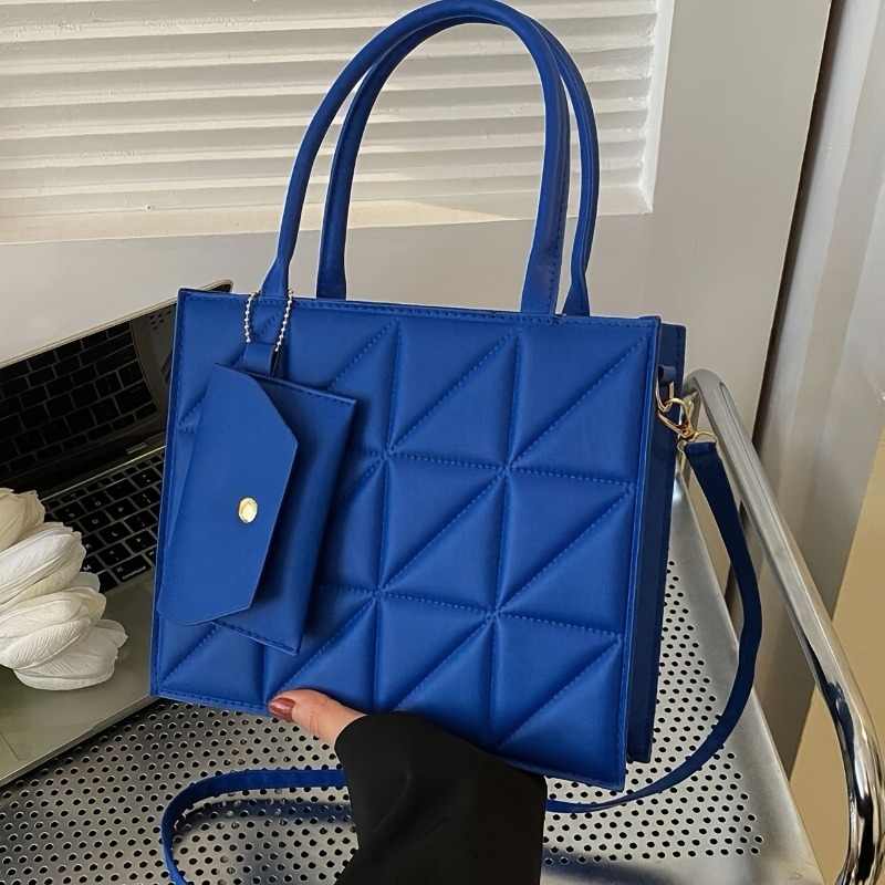 Stylish Quilted Tote Bag, Stru - Top Handle Structured review and price