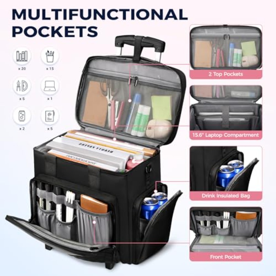 Rolling Teacher Bag, Multifunc - Woman In Bag review and price