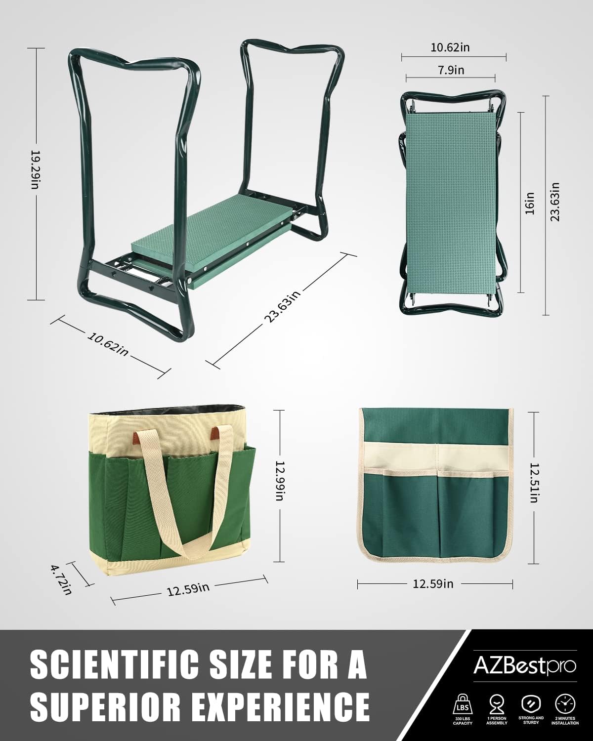 Foldable Garden Kneeler and Se - Woman In Bag review and price