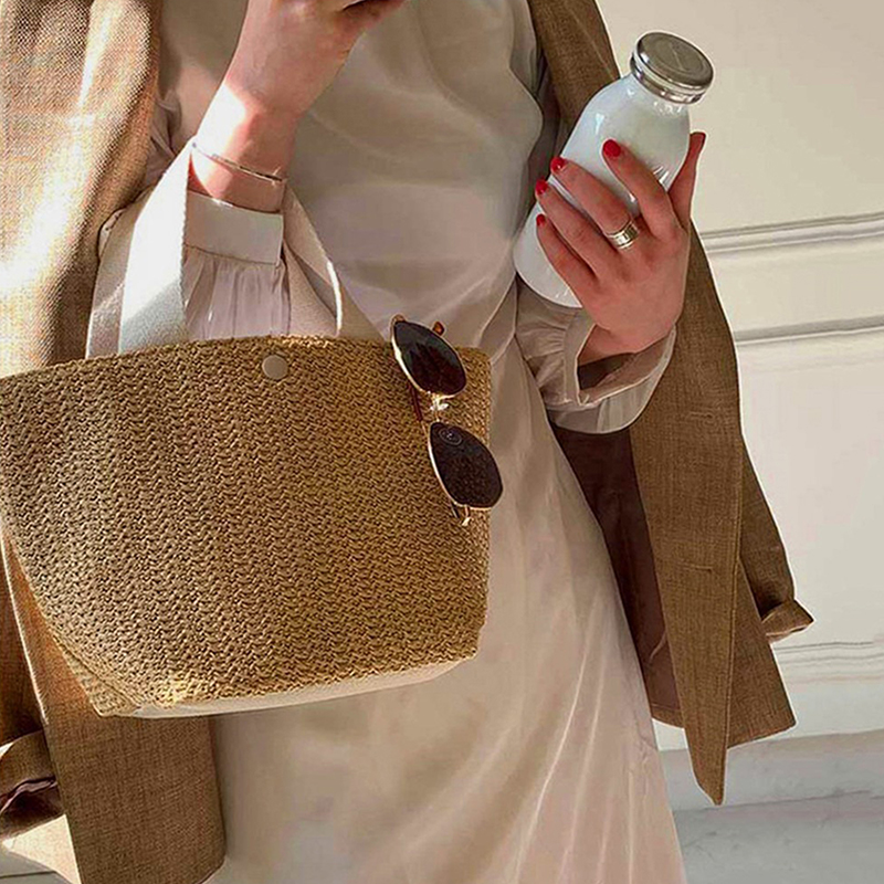 Elegant Ladies Straw Woven Han - Women'S Bags Holiday review and price