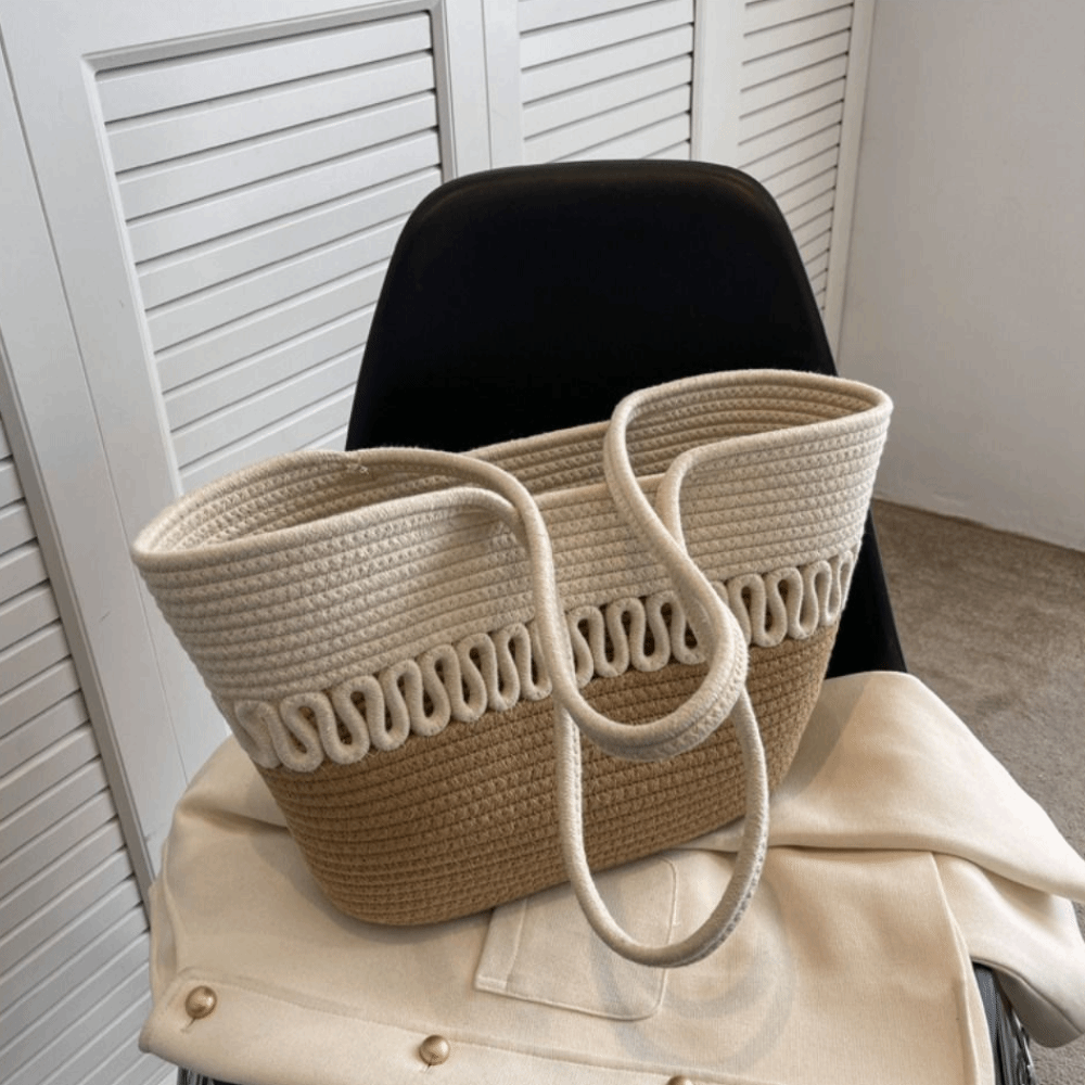 Casual Nylon Woven Tote Bag Kn - Woven Straw Bag review and price