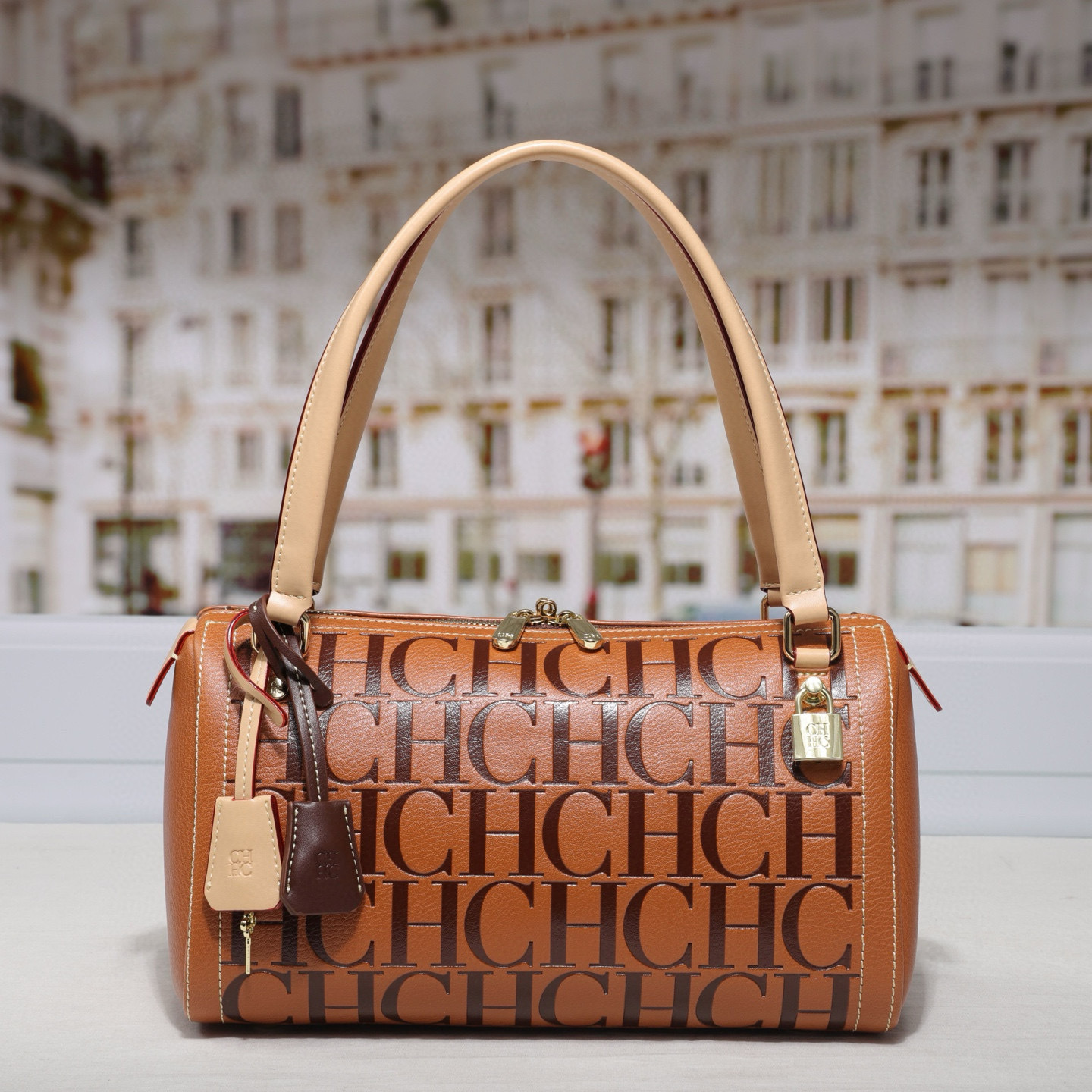 CHHC 2026 Letter Print Boston  - Top Handle Structured review and price