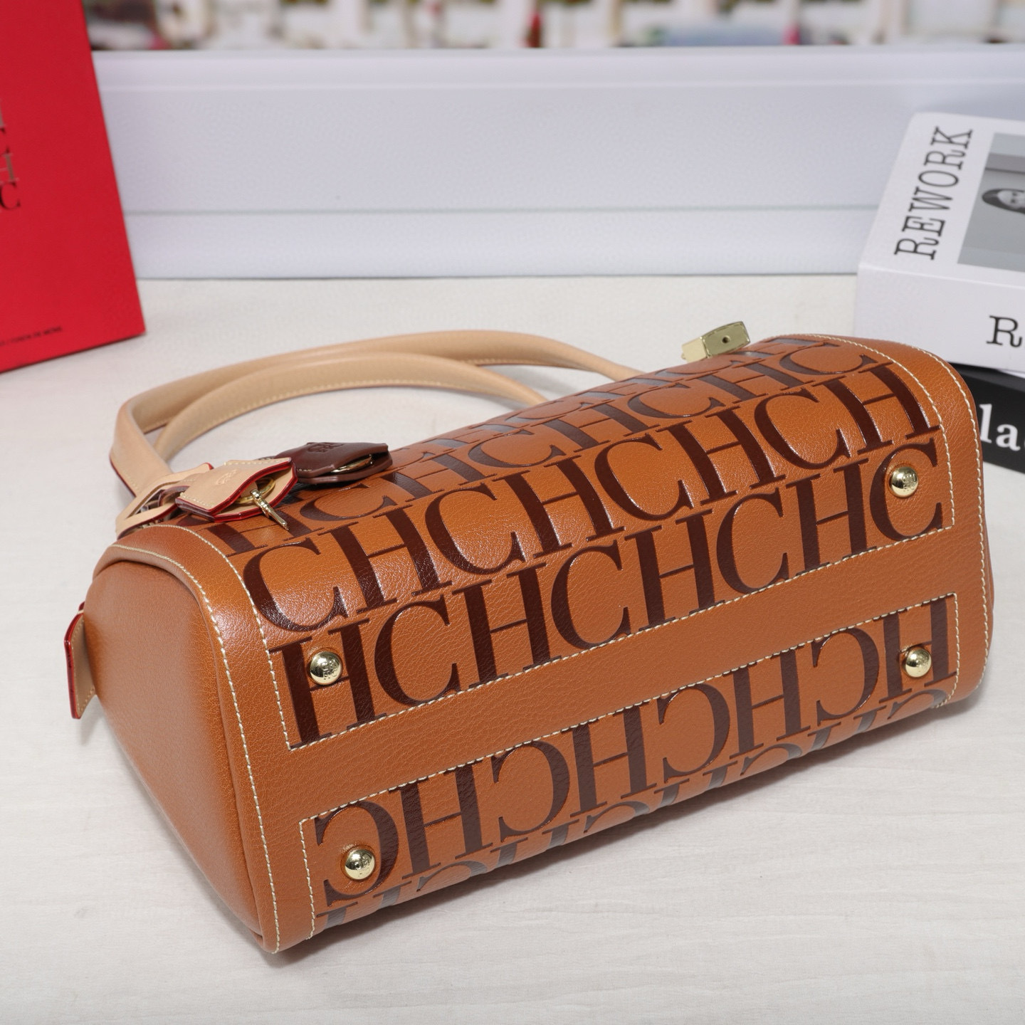 CHHC 2026 Letter Print Boston  - Top Handle Structured review and price