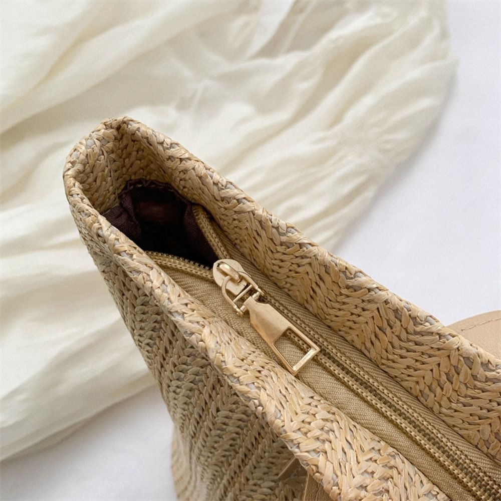 Cute PU Straw Bucket Bag Korea - Woven Straw Bag review and price