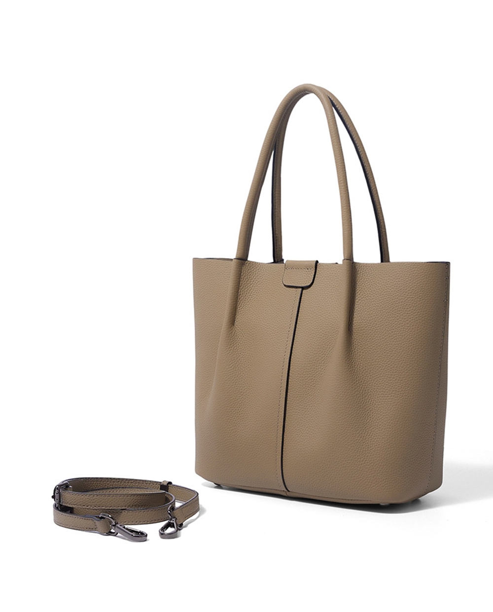 Textured Genuine Leather Handb - Top Handle Structured review and price