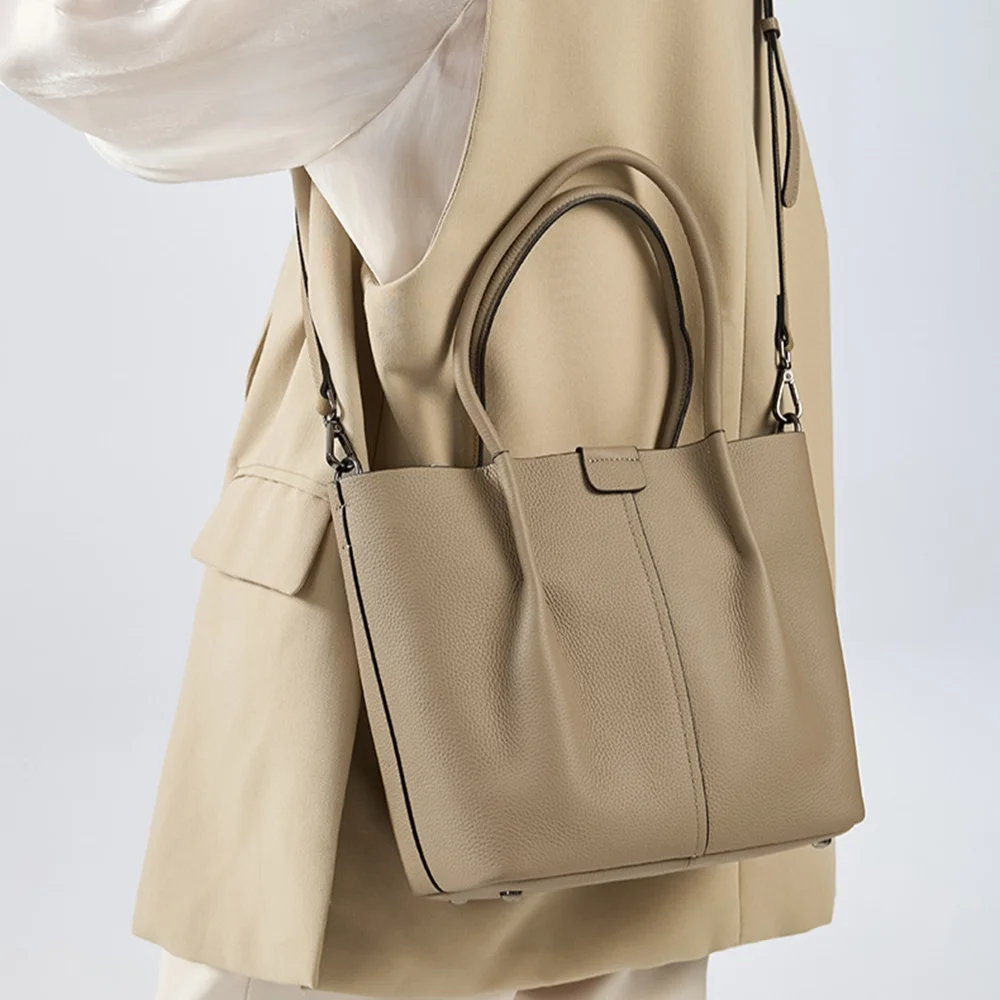 Textured Genuine Leather Handb - Top Handle Structured review and price