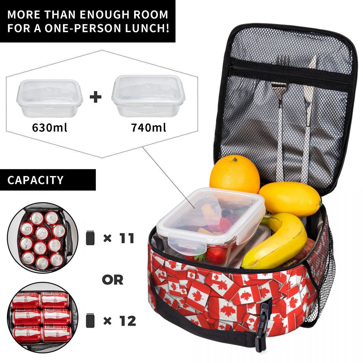 Canada Flag Pattern Insulated  - Women Bags In Canada review and price