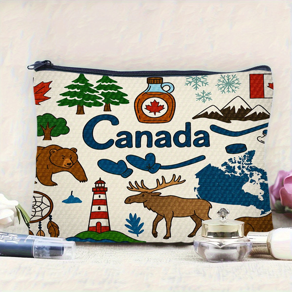 A Canada themed cosmetic bag - - Women Bags In Canada review and price