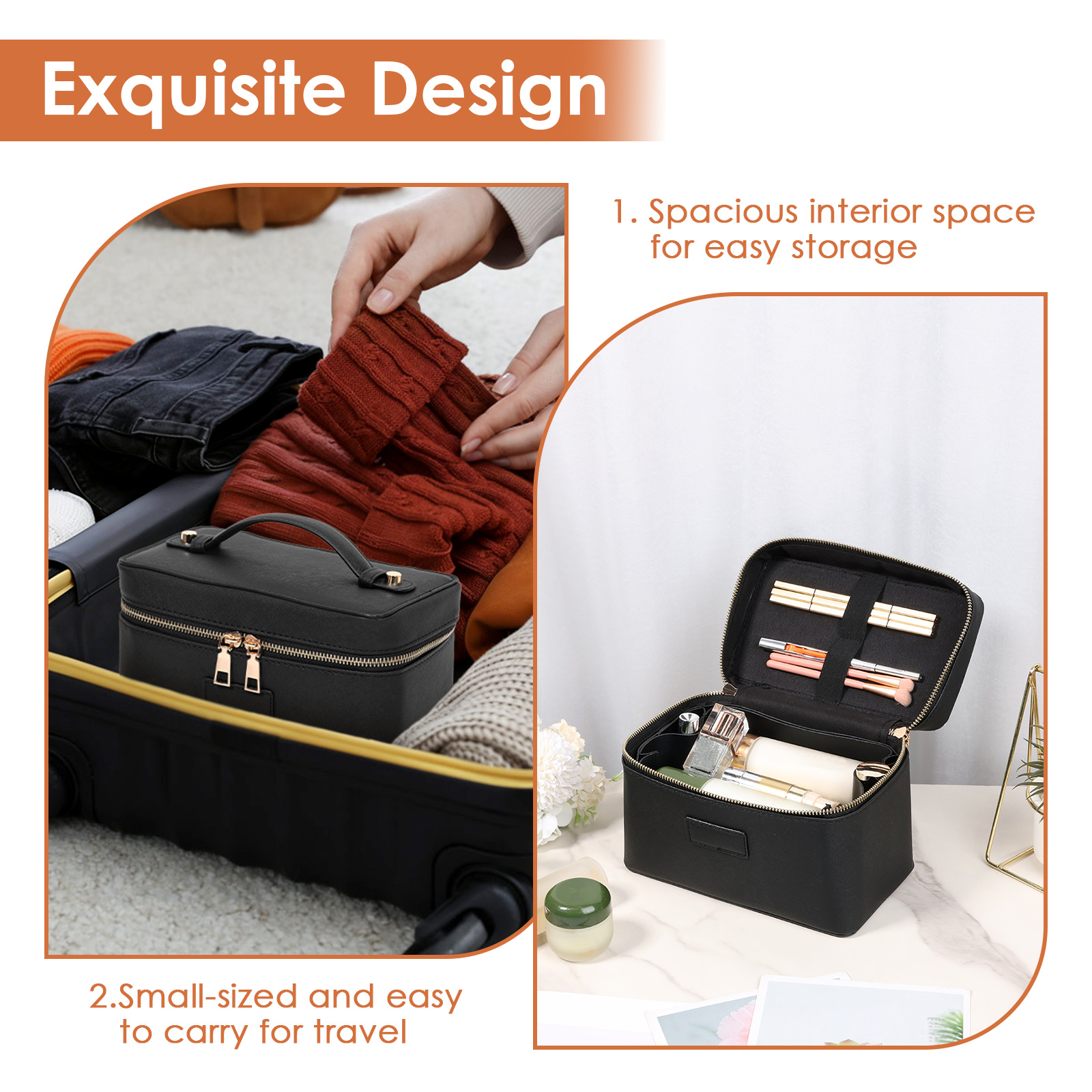 PU leather Cosmetic Bag Women  - Women Vanity Bags review and price