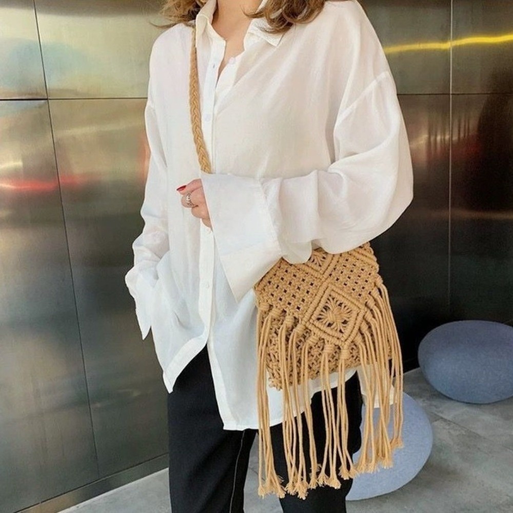 Simple Ethnic Style Woven Stra - Woven Straw Bag review and price