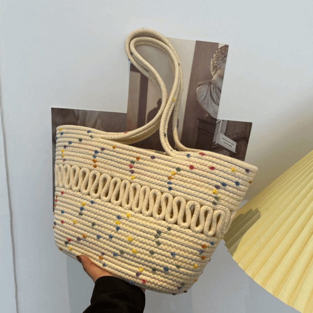 Shoulder Bag Nylon Woven Tote  - Woven Straw Bag review and price