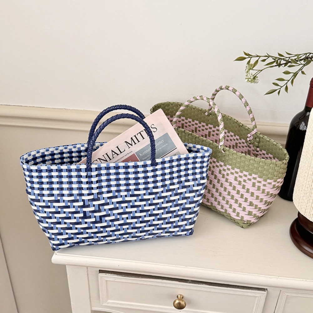 Cute PVC Handbag Weave Bag Lar - Women'S Bags Holiday review and price